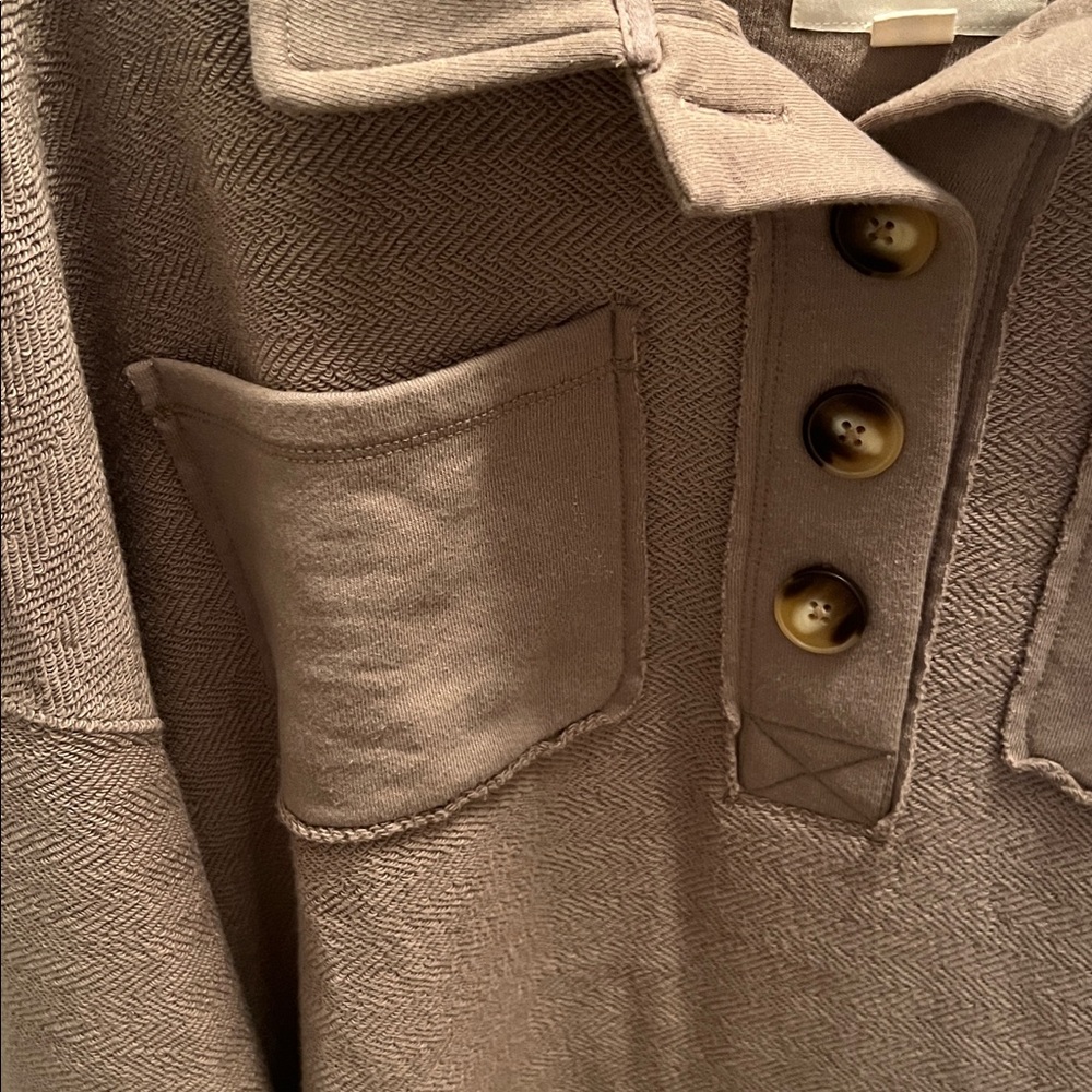 American Eagle Outfitters Textured Tan Sweatshirt - Picture 4 of 6